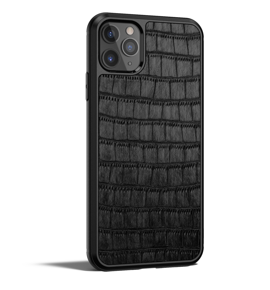 Black Leather iPhone 11 Pro Max Cover, iPhone Cases