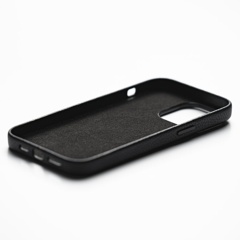 Pebble Leather iPhone 15 Case