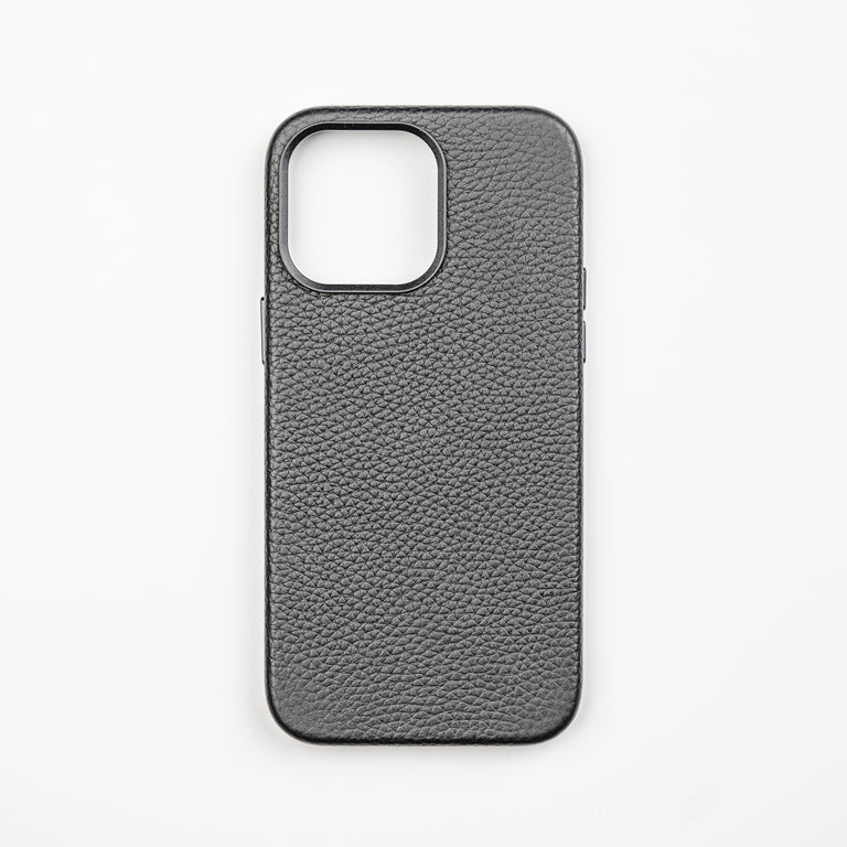 Pebble Leather iPhone 15 Case