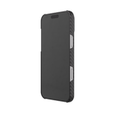 Mason aramid fiber iPhone 18 Pro case in matte black, front at an angle, screen visible