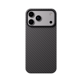Mason aramid fiber iPhone 18 Pro Max case in matte black, back of the case, straight on
