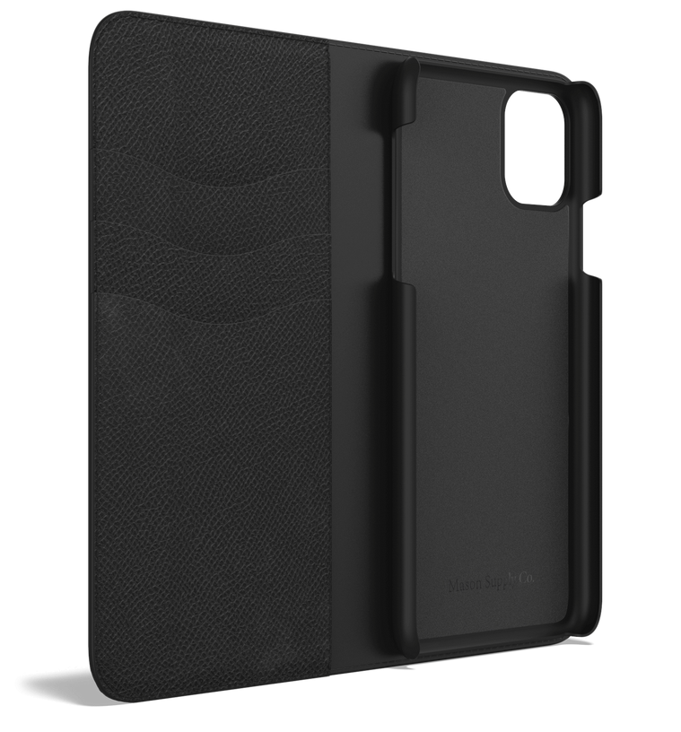 Leather iPhone 12 Case - Folio Wallet